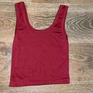 YES STYLE burgundy tank